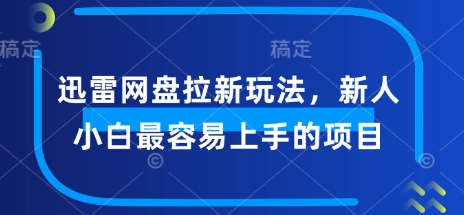 迅雷网盘拉新玩法，新人小白最容易上手的项目-中创资源网
